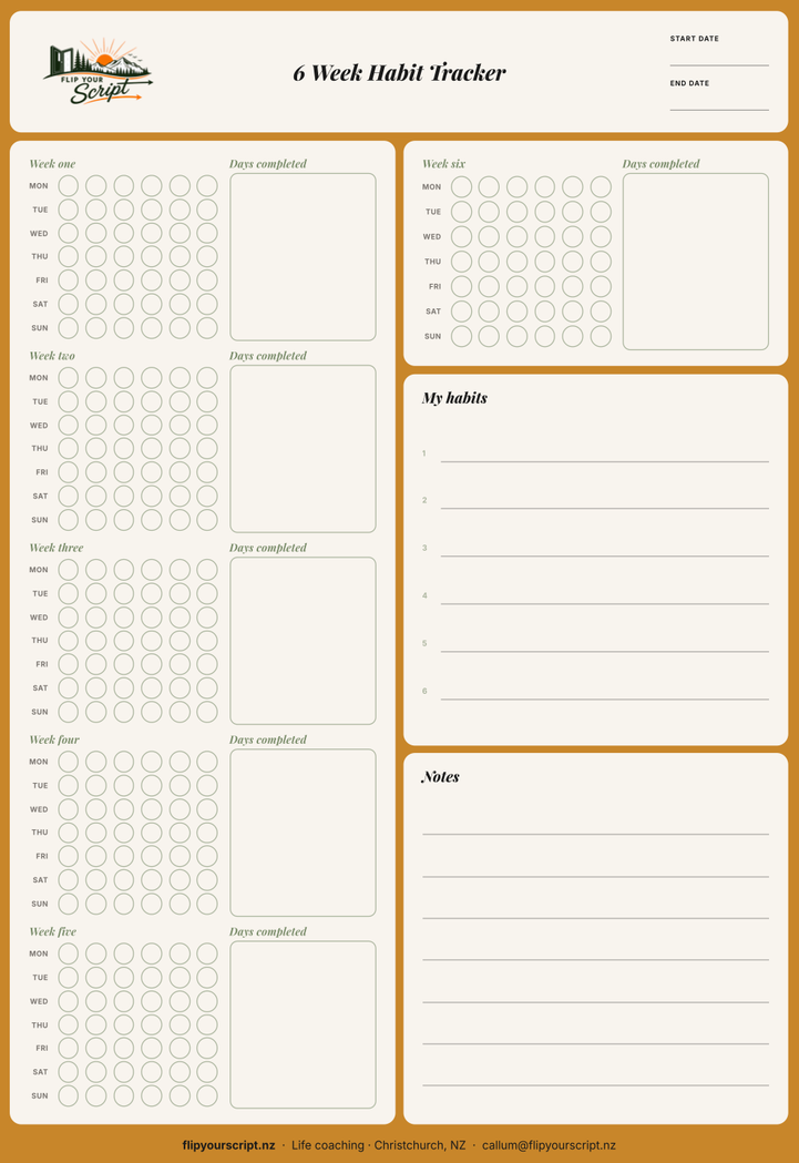 6-Week Habit Tracker preview